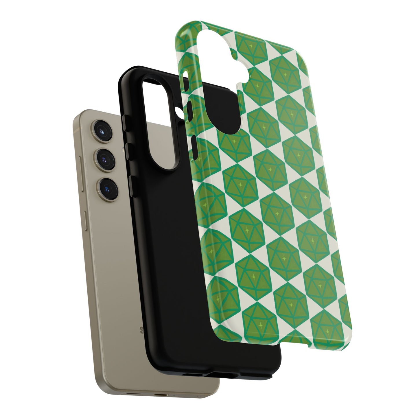 Teal D20 Dice Tough Phone Cases