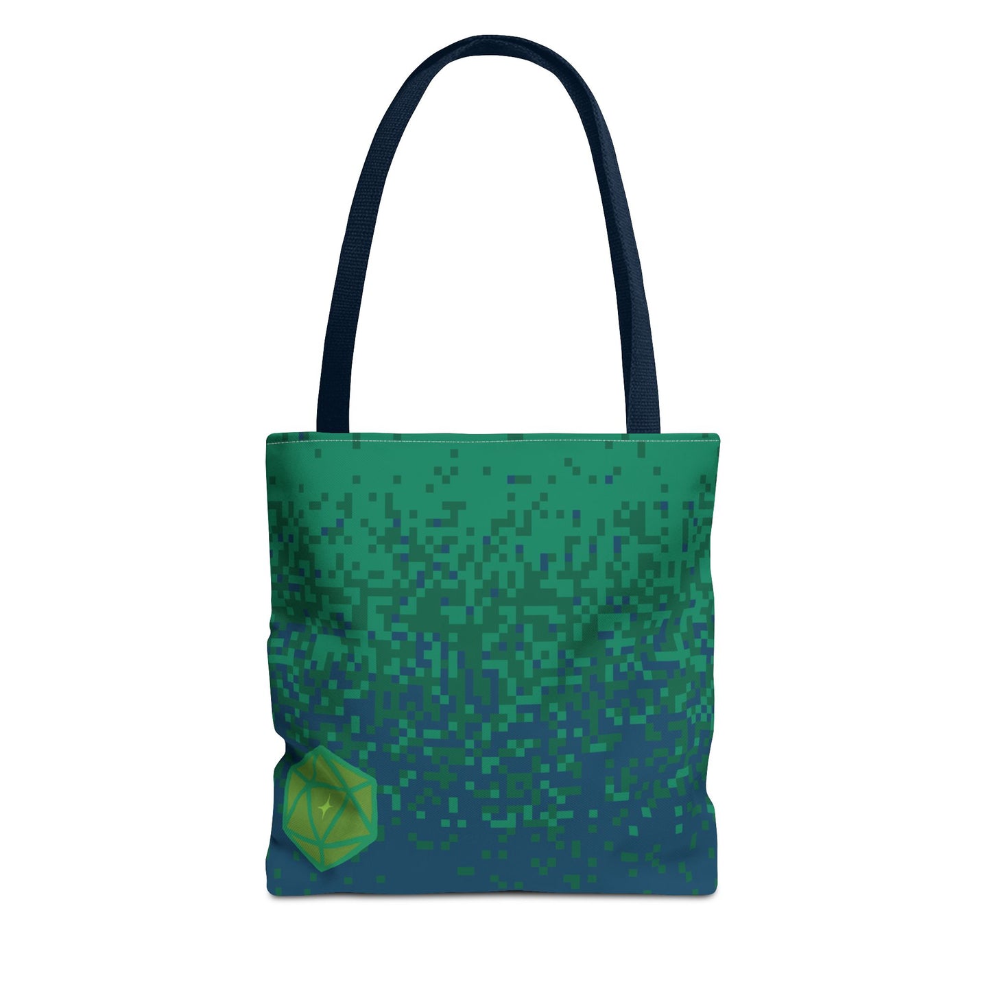 Pixelated D&D D20 Dice Tote Bag