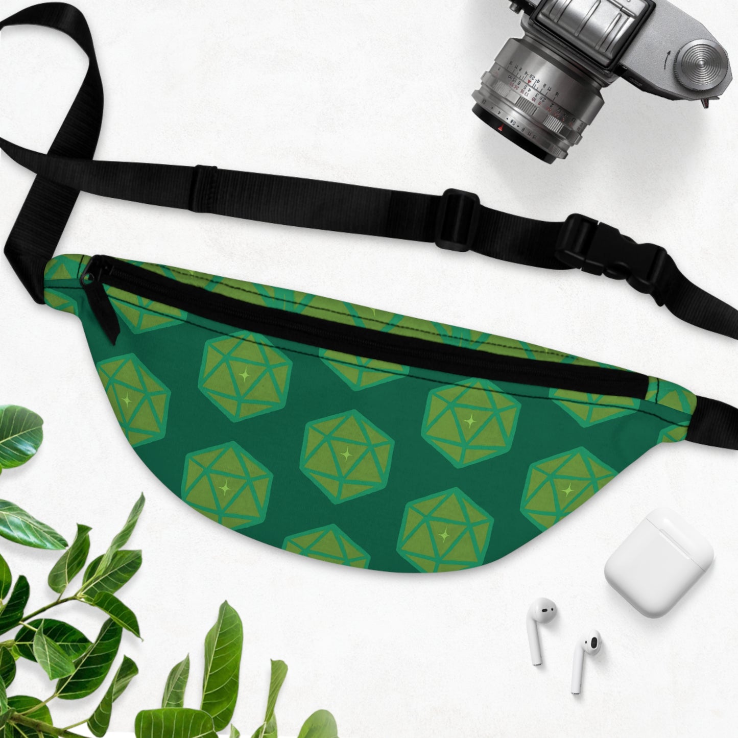 Teal D20 Dice Fanny Pack