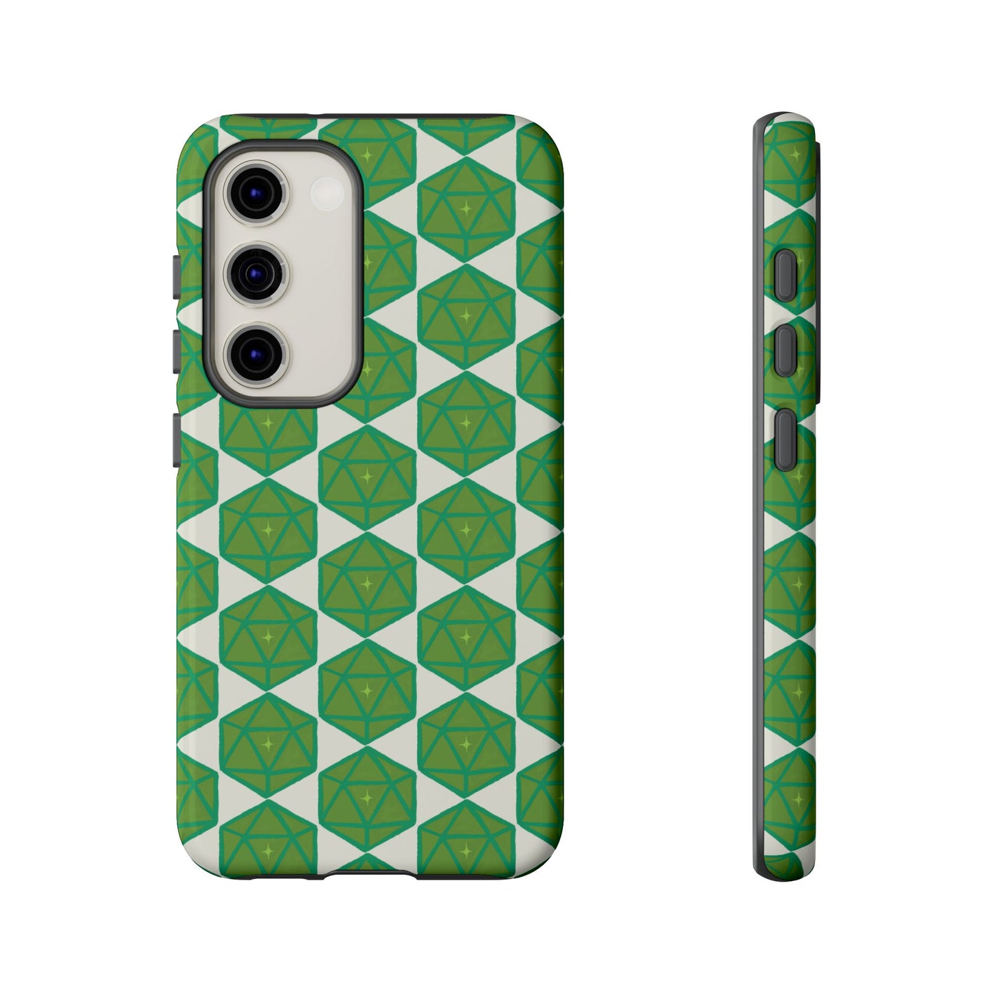 Teal D20 Dice Tough Phone Cases