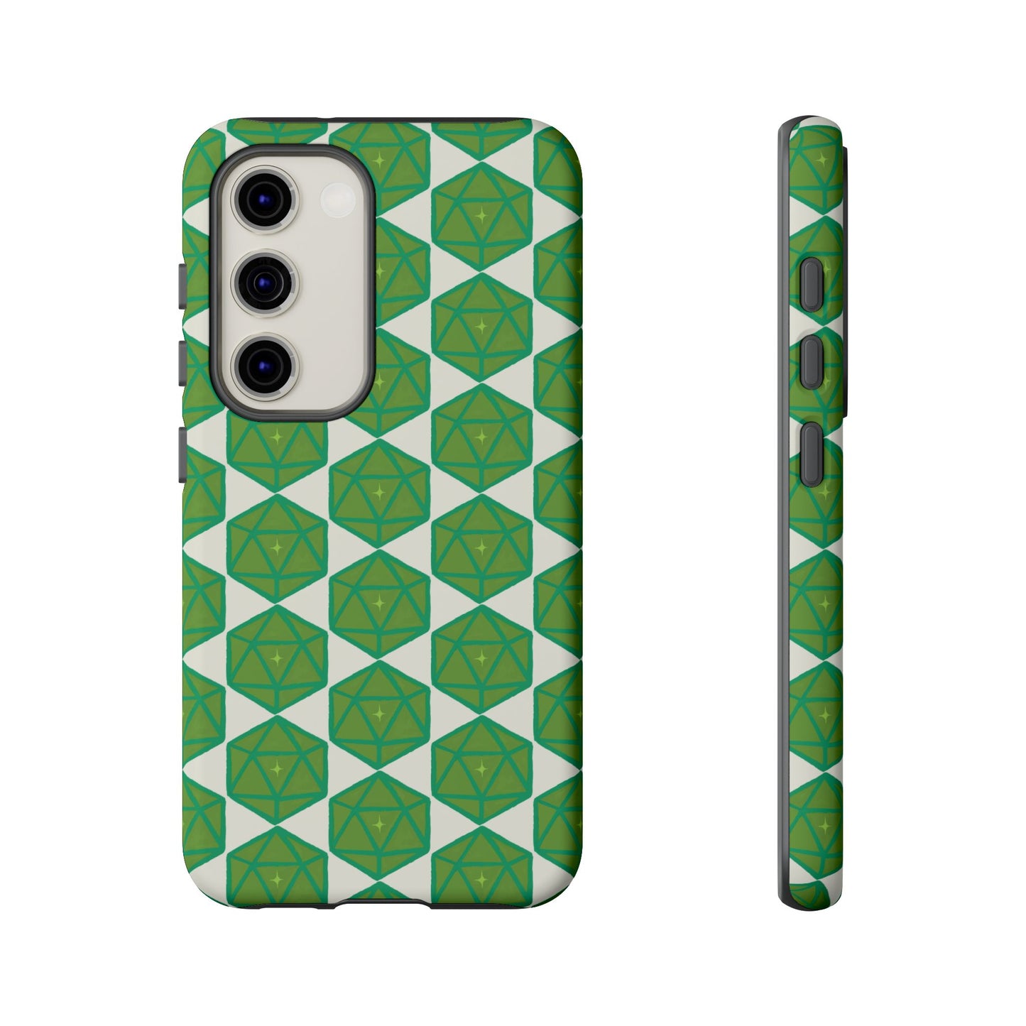 Teal D20 Dice Tough Phone Cases