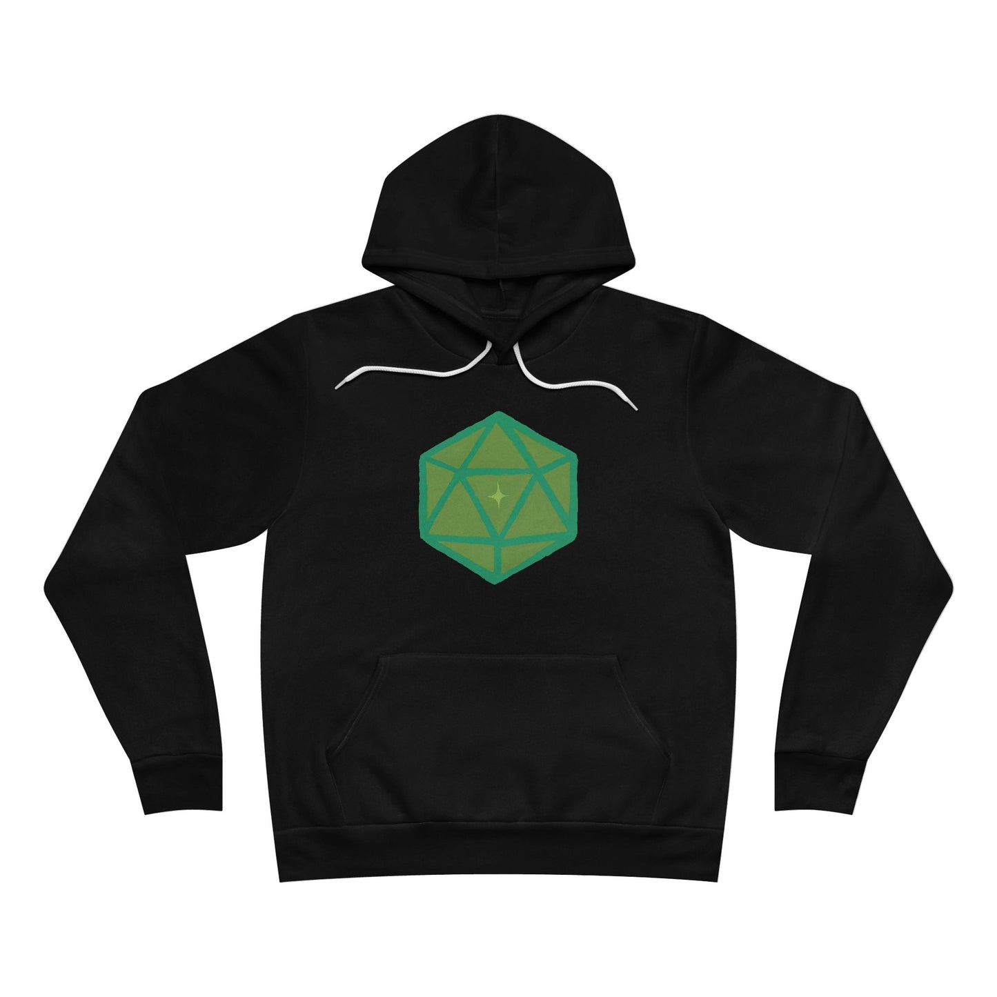 D20 D&D Dice Fleece Pullover Hoodie