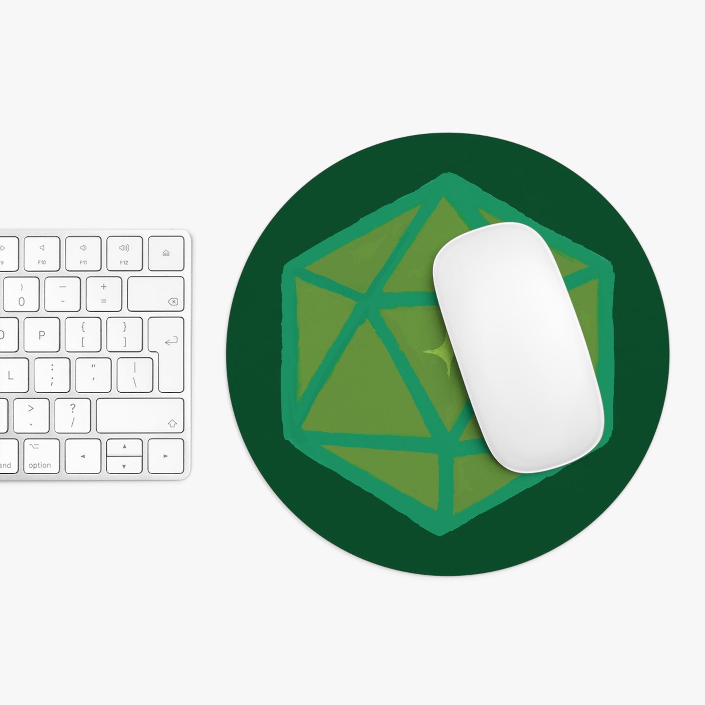 Teal D20 Dice Mouse Pad