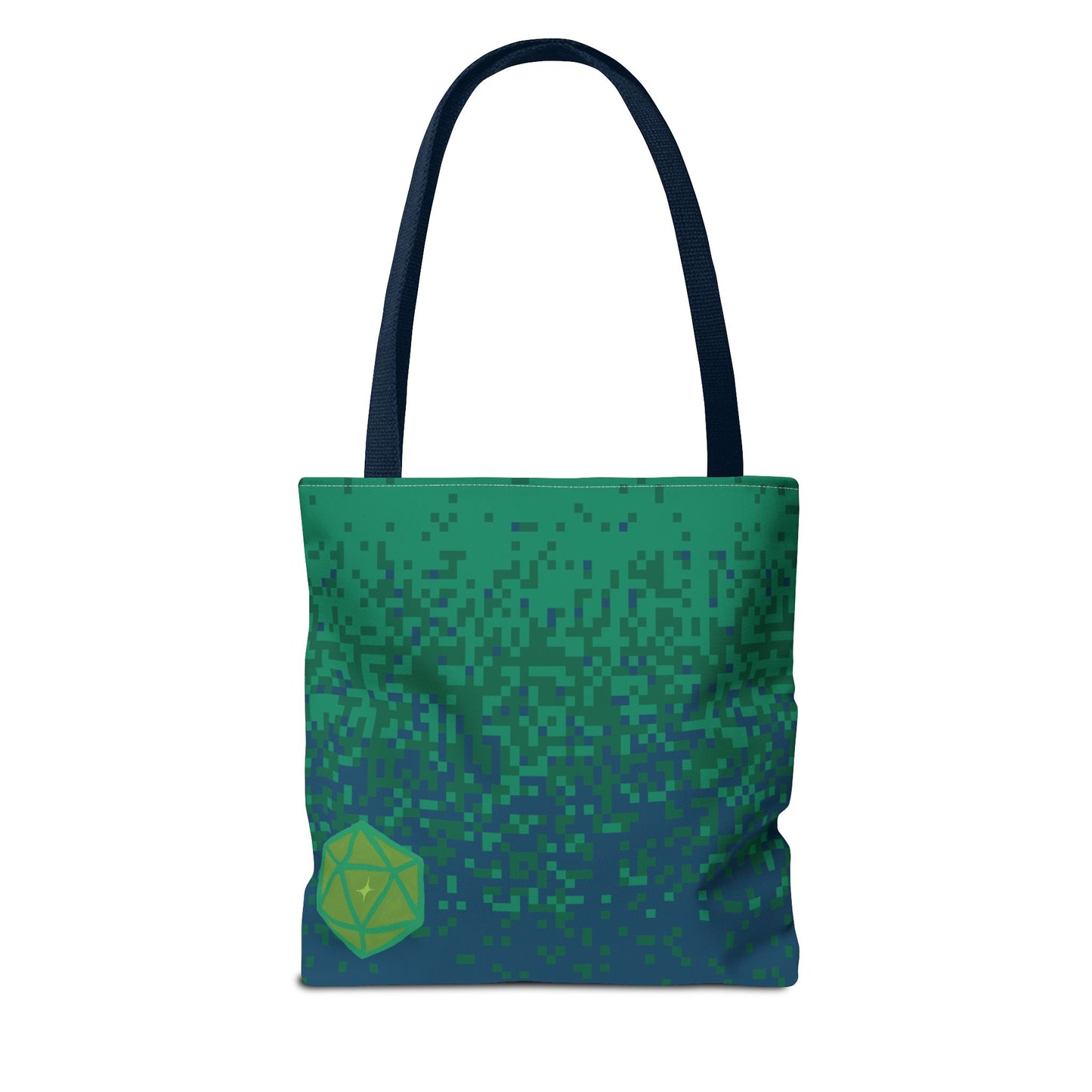 Pixelated D&D D20 Dice Tote Bag