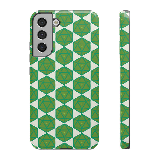 Teal D20 Dice Tough Phone Cases